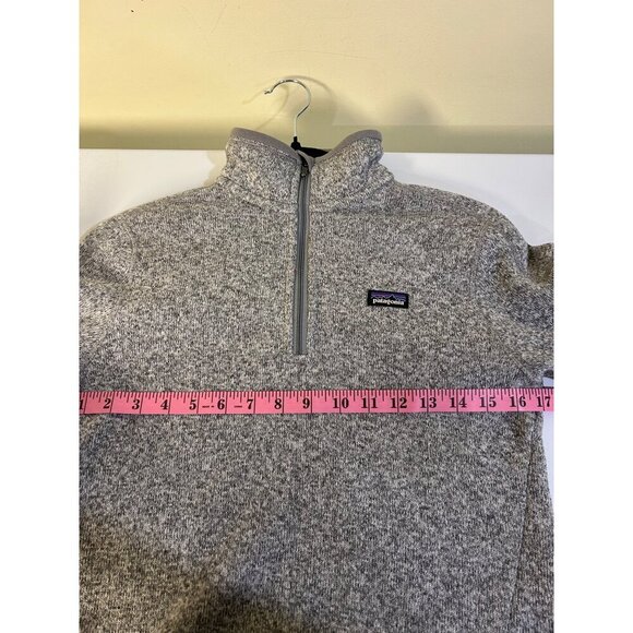 Patagonia better sweater grey fleece pullover 1/4 zip jacket women's small - Picture 7 of 8